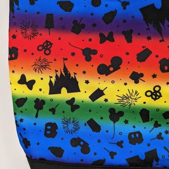 NWT DISNEY PARKS Rainbow Pride Shoulder Tote Bag - Picture 2 of 7